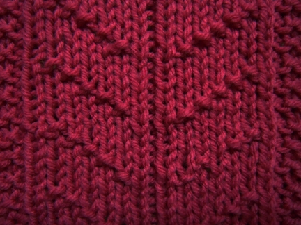 little chevron rib stitch knitting pattern